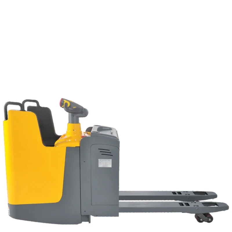 Transpallet elettrico EPV20ST con pedana fissa e protezione operatore
