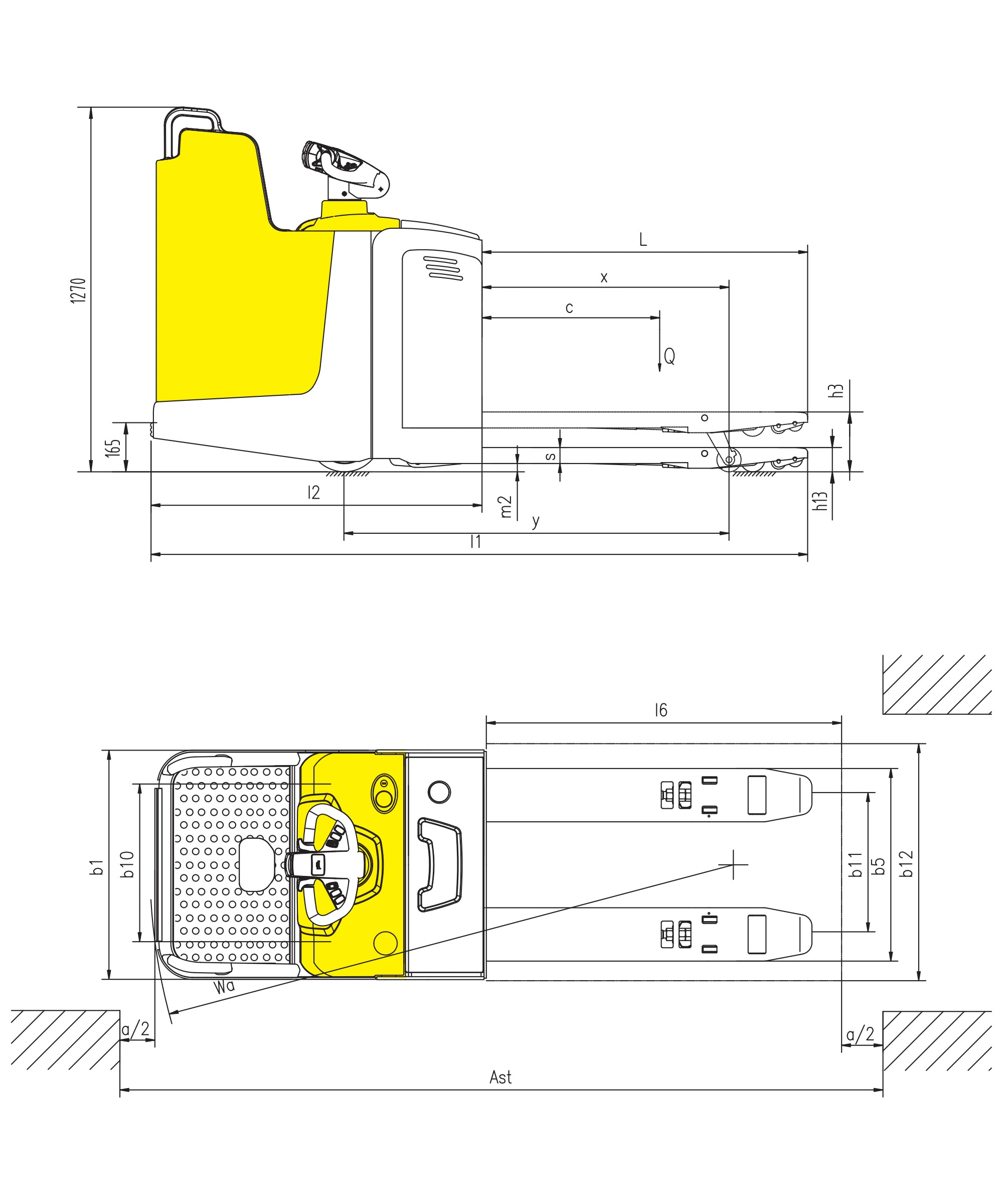 Transpallet elettrico per impieghi gravosi EPV20ST da 2000 kg