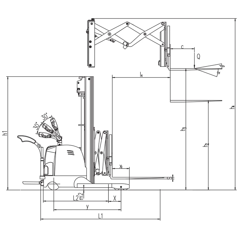 Carrello retrattile elettrico EVV15DDS/EVV20DDS-P con meccanismo retrattile