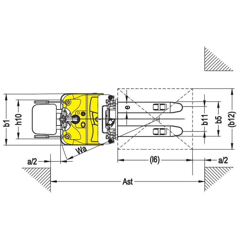Impilatore elettrico EVV con altezza di sollevamento fino a 5600 mm