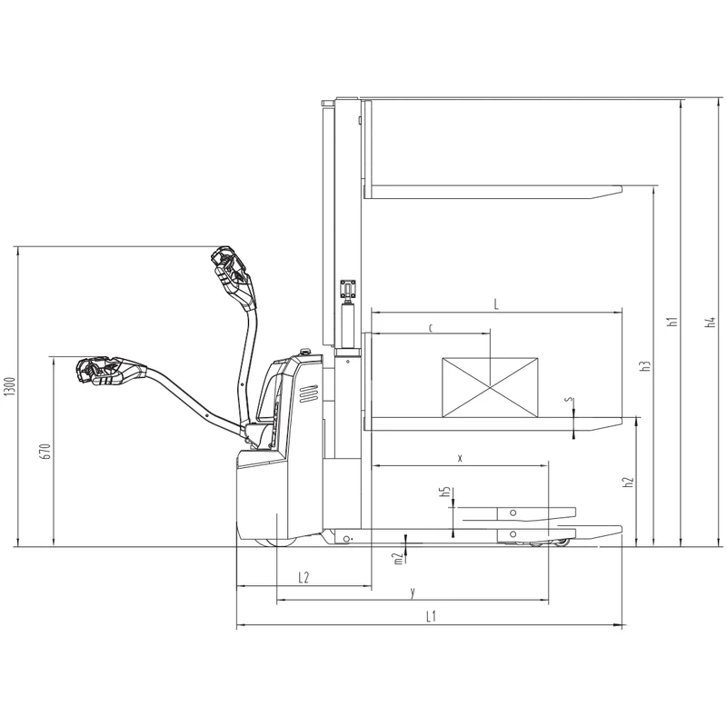 Impilatore elettrico ESV10-I/ESV12-I con telaio stretto