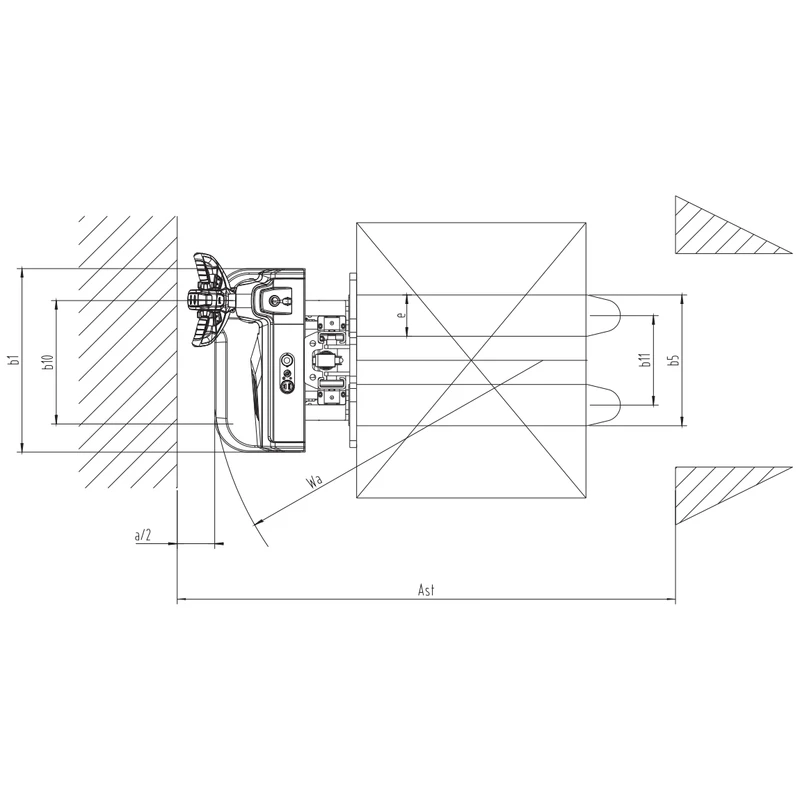 Impilatore elettrico ESV10-I/ESV12-I con altezza di sollevamento di 1600-1950 mm