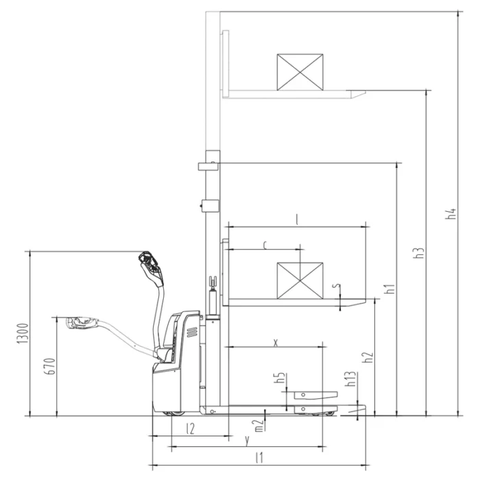 Impilatore elettrico con sollevamento iniziale EVV10B-I/EVV12B-I, immagine 2