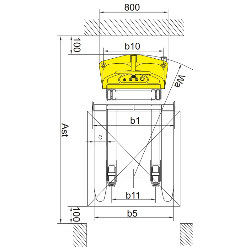 Impilatore semielettrico PEVV10/PEVV15 con altezza di sollevamento fino a 3500 mm