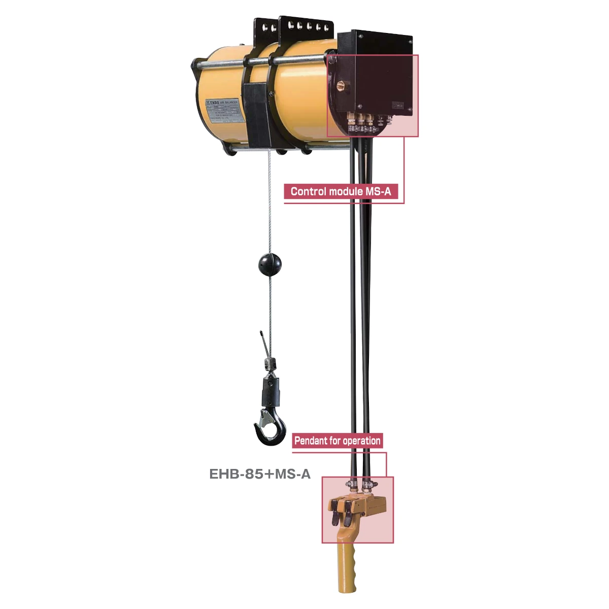 Bilanciatore pneumatico ENDO EHB ATEX con fune metallica da 1,9 m