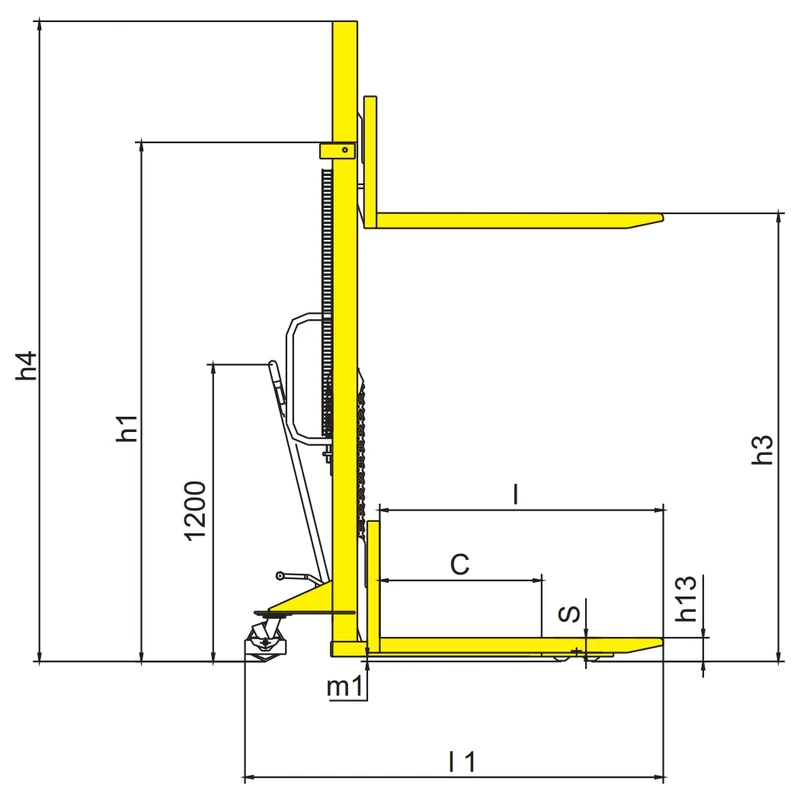 Impilatore idraulico manuale RVV1500 per pallet EUR