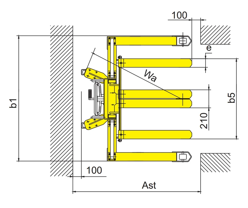 Impilatore manuale ad alto sollevamento RVV-DSV con portata di 500 o 1000 kg