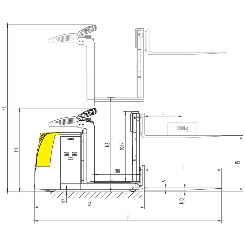 Commissionatore da magazzino NKV10-P da 1000 kg