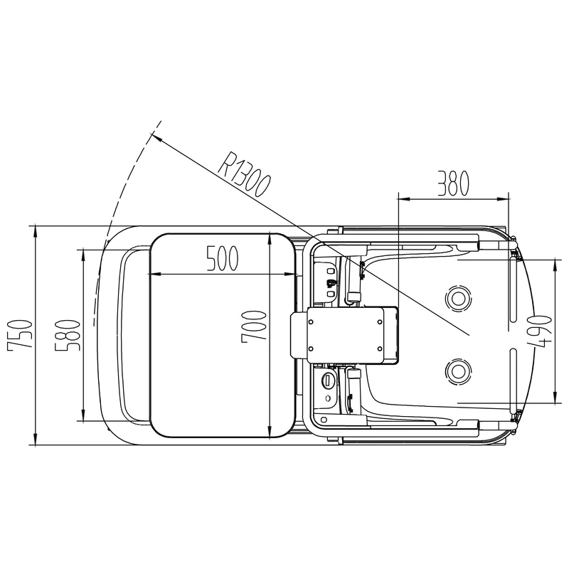 Mini commissionatore MKV con portata della piattaforma fino a 150 kg
