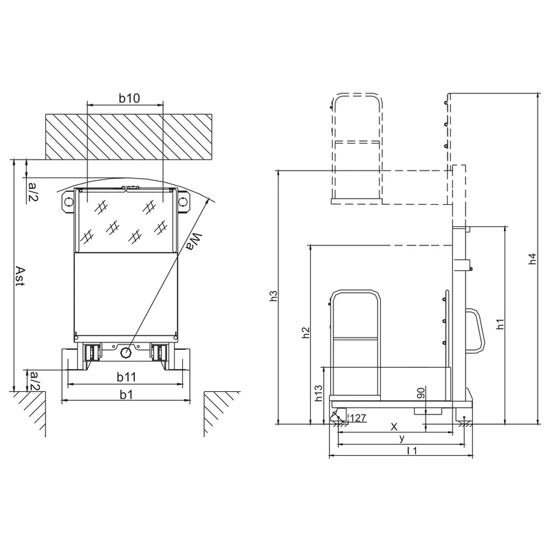 Piattaforma del commissionatore semielettrico PEKV400