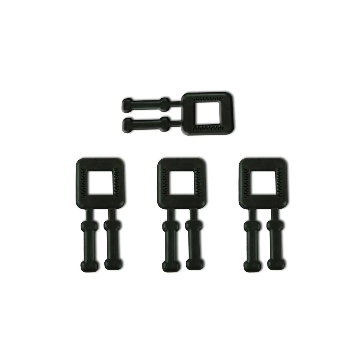 Fibbie nere in plastica per reggia PP (BUCKLES-4P) 12 mm