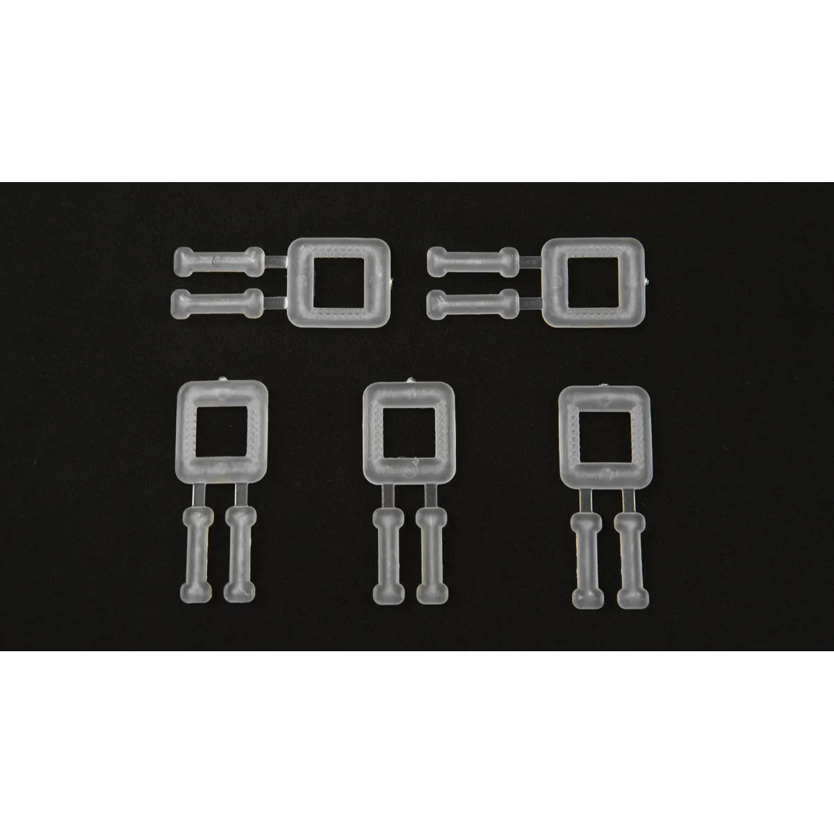 Fibbie bianche BUCKLES-5P per reggiatura con reggia in PP da 12 mm
