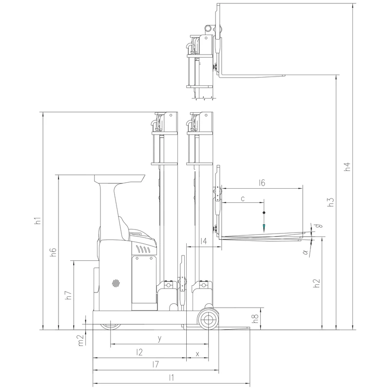 Carrello retrattile elettrico REV16 con traslatore laterale – immagine 3