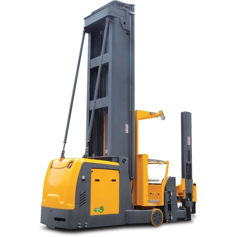 Carrello retrattile per corsie molto strette, operatore a bordo (REV15TS) 1500 kg 9200-13000 mm